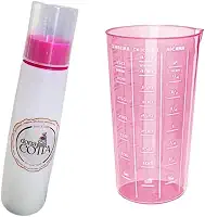 Kit Confeitaria Bisnaga de Umedecer Bolo + Copo Medidor Rosa - Injetemp