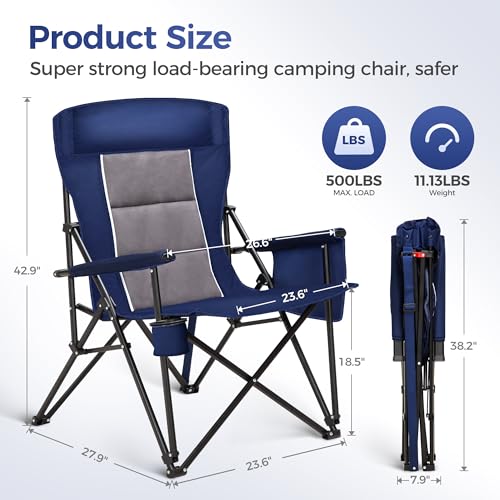 ALPHA CAMP Heavy Duty High Back Camping Chairs の商品画像 1