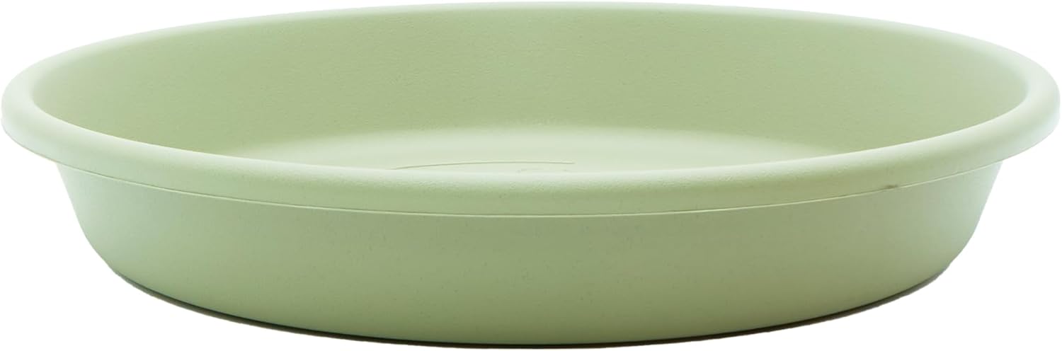 The HC Companies 8 Inch Round Plastic Classic Plant Saucer - Indoor Outdoor Plant Trays for Pots - 8.5x8.5x1.5 Seafoam