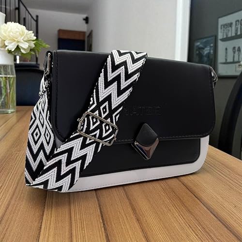 Image of YATEE Stylish Crossbody Sling Bag for women & Girls - Premium PU Leather Shoulder Purse with Adjustable Strap, Black Casual shoulder Bag for Office, Travel & Daily Use.