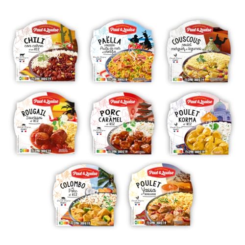 Box Découverte Paul & Louise – 8 plats cuisinés - Recettes Exotiques - Longue Conservation -...