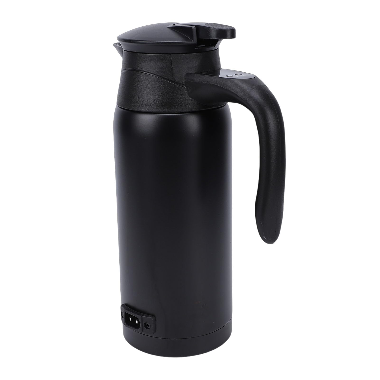 Hervidor de Agua Eléctrico para Coche 800ml 304 Acero Inoxidable Pantalla Digital Portátil con Doble Capa de Aislamiento Control por Botón para Viaje en Carretera Camión
