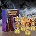 AORZIT 4 Styles Halloween Party Supplies 4 Pack Gold Best Costume Skeleton Trophies with Stickers for Happy Halloween Adult Contest Awards Party Favor Prizes