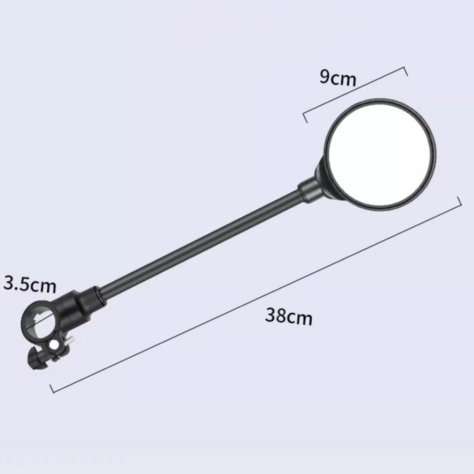 Miroir de Vélo Rétroviseurs de Vélo à Lentille Convexe Réglable, Universel pour Gauche et Droite, Guidon de 0,87 "-1,26" pour Vélo de Route et de Montagne pour Vélo électrique,2PCS