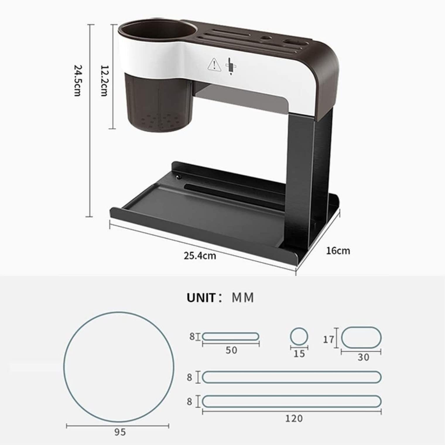 Pusty Blok Na Noże Uchwyt Bloku Noża Półka Na Przybory Kuchenne Deskę Do Krojenia Organizer Sztućce Czystego Porządku Do Restauracji(Black)