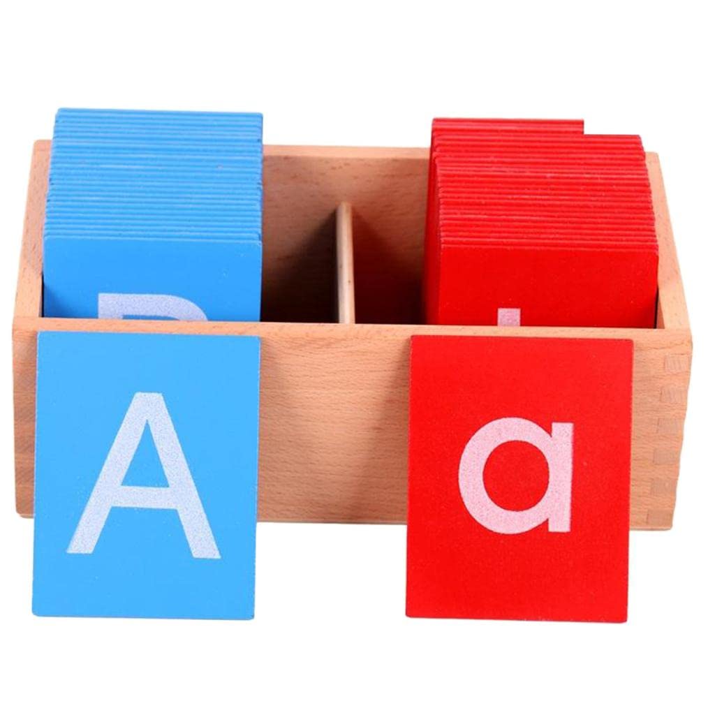 52 Stück Buchstabenbrett Lernspielzeug Kinder Alphabet Magnettafel Großbuchstaben Kleinbuchstaben Holzausführung für Vorschule