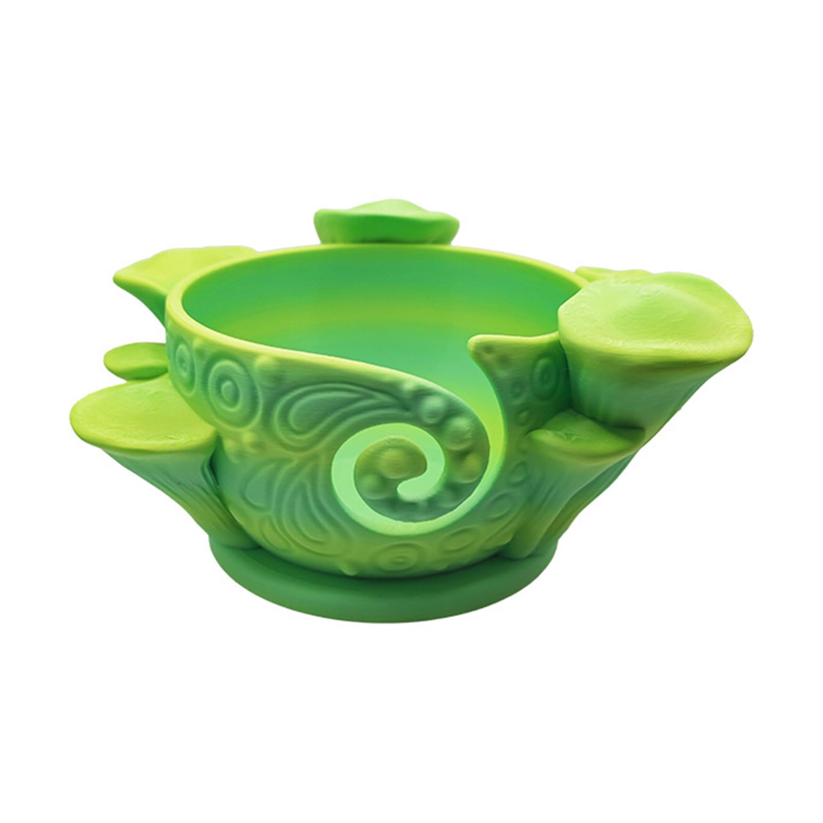 Tsophreniq 3D Printed Yarn Bowl with Carved Holes Portable Yarn Dispenser Knitting Tool Organiser for Knitting Crocheting Crochet Thread Owner