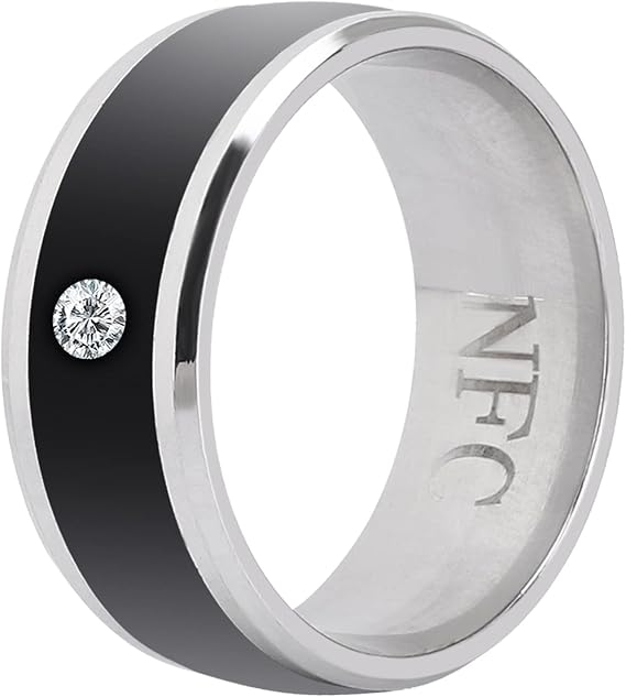 NFC Multifunction Smart Ring - Magic Wearable Device for Mobile Phone - Lock/Unlock Apps, Info Sharing (size11)