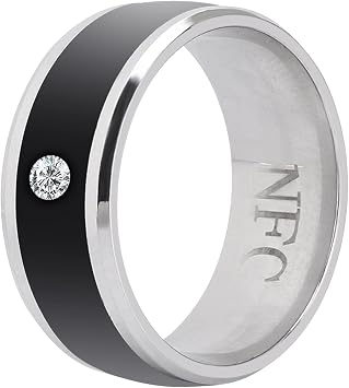 NFC Multifunction Smart Ring - Magic Wearable Device for Mobile Phone - Lock/Unlock Apps, Info Sharing (size11)