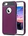 iPhone 5S Case, iPhone 5 Case,iPhone SE Case,ULAK Slim Fit Protection Case Shockproof Hard Rugged Ultra Protective Back Rubber Cover with Dual Layer Impact Protection(Burgundy Wine+Black)