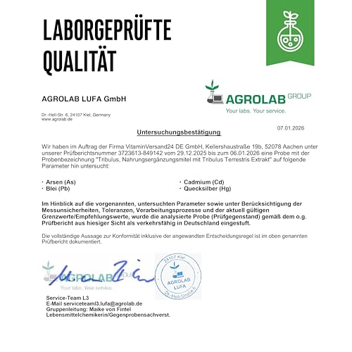 Tribulus Max - 180 Kapseln - Hochdosiert mit 4500 mg pro Tagesdosis - 95% Saponine - Reines Tribulus Terrestris Extrakt 10:1 - Ohne unnötige Zusätze, vegan