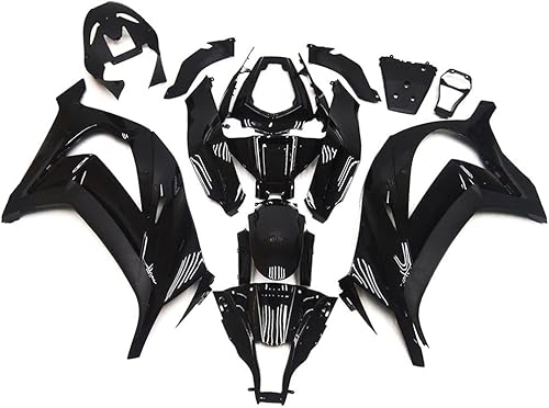 WYNMOTO Carenados completos de inyección de color negro brillante compatible con Kawasaki ZX-10R 2010 2011 2012 2013 2014 2015 NINJA ZX10R 11-15 ABS