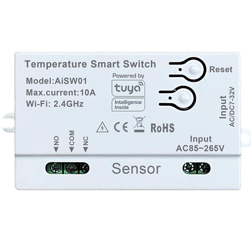 Włączony czujnik temperatury Tuya do WiFi 2,4G, z sondą 2M do precyzyjnego wykrywania temperatury