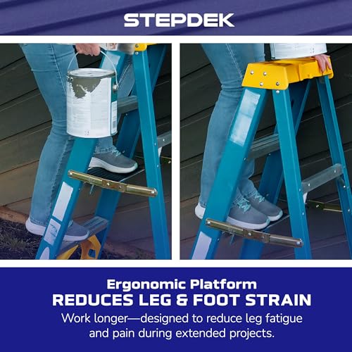 StepDek Aluminum Step Ladder Platform Attachment - Anti-Slip Ladder Work Platform Accessories for Stabilizer - Compact, Lightweight, Rubberized Non-Slip Grip Pad for Painters, Electricians & DIY by Stepdek - Image 3