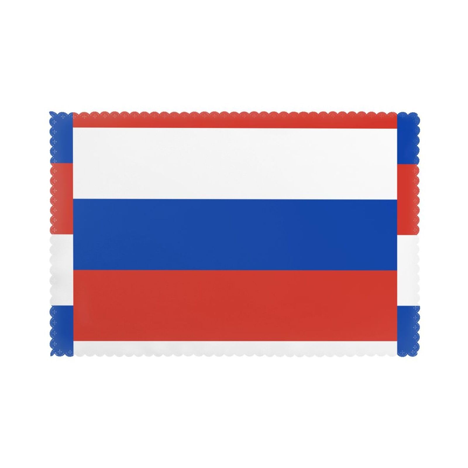 Russian flag Print Placemats for Dining Table Set of 6 12x18 Inch Table Mats for Party Kitchen Dining.