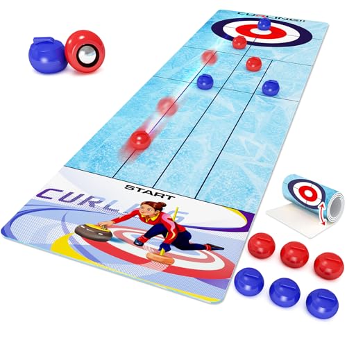 Kids Board Games, Tabletop Curling Strategy Game for Family Game Night, Fun Family Games for Kids and Adults, Party Games for Kids Ages 5+, 2-6 Players