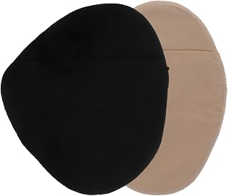 2pcs Triangular Prosthetic Breast Cover Cotton Breathable Women Bra Sponge Inserts Sleeve Prosthesis Bra Pads Cover, Black & Khaki, L Size