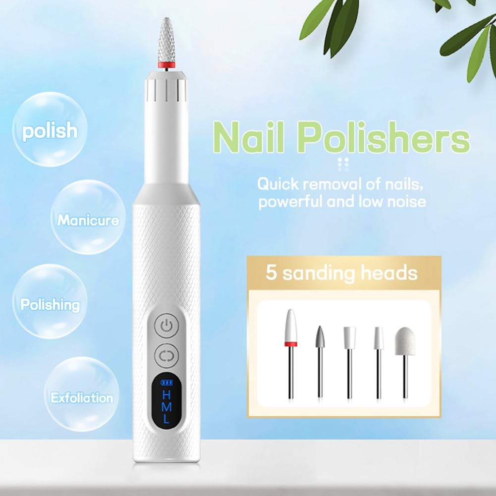 Trapano per unghie professionale, kit portatile per manicure e pedicure, lima petrica, manicure e pedicure, trapano elettrico portatile per manicure e pedicure, rimozione smalto/gel/acrilico