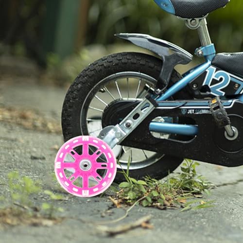 Accesorio de ruedas de entrenamiento para bicicleta con ruedas traseras intermitentes resistentes para bicicletas de 12-20 pulgadas con kit de herramientas y timbre para ciclismo miniatura 4