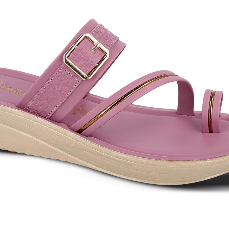 Image of WALKAROO Women's Comfort Toe-Post Sandals |Cushioned Sole, Adjustable Buckle Strap, Soft Footbed, Lightweight PU Sole |Comfortable for Walking,Travel,Office & all day use WLR72032
