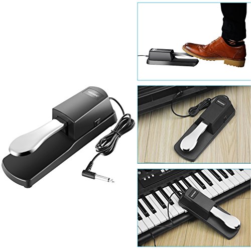 Neewer® Universal Piano-Style Sustain Foot Pedal With Polarity Switch Design Compatible With Any Electronic Keyboard With 1/4 Input Jack #TOP2