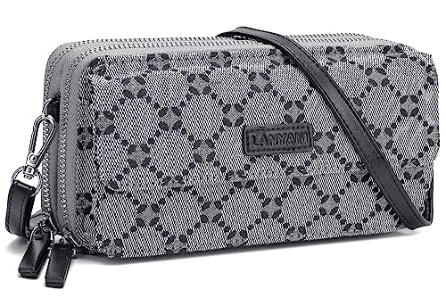 Image of Lanyani RFID Crossbody Wallet Wristlet Purse with Phone Pocket For Women Vegan Leather