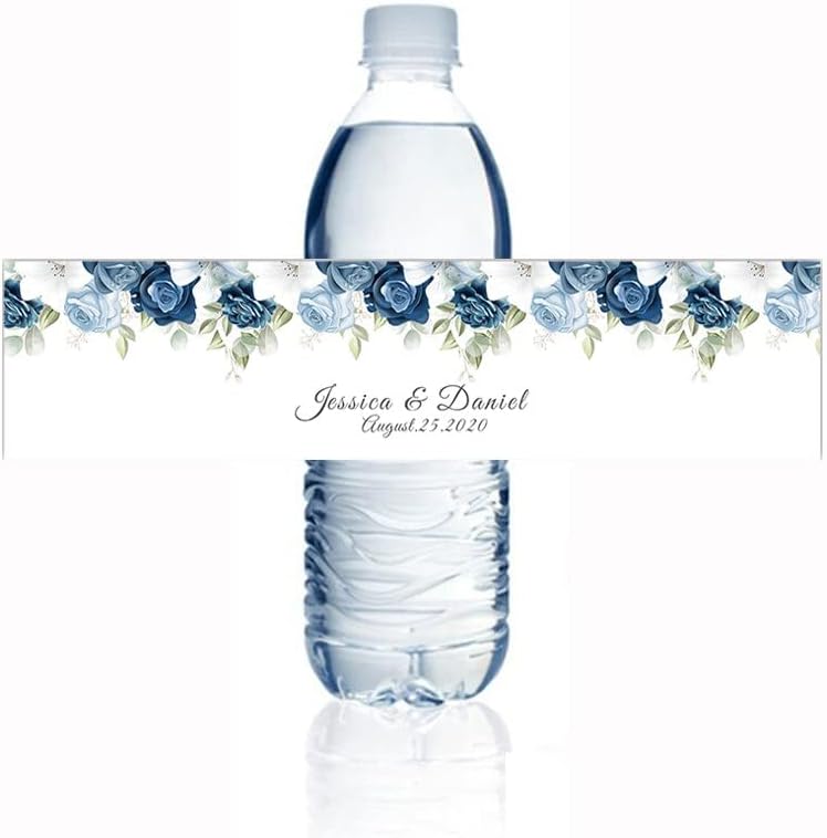 Etiquetas personalizadas para botellas de agua de boda, calcomanías, cumpleaños, aniversarios, calcomanías personalizadas para botellas de agua,