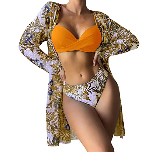 Traje de baño para mujer, bikini de copas grandes, moderno, parte superior del bikini, tallas grandes, traje de baño de surf de manga larga, traje de baño 52, gordito para mujeres en bikini, parte
