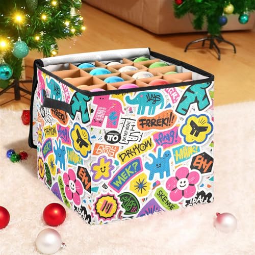 Boîte de rangement Noël 64 compartiments modulables pour stopper la casse des suspensions