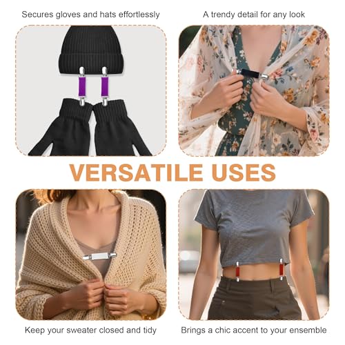 Ruisita 12 Pieces Dress Clips Back Cinch Set, Shirt, Sweater, Clothes, Mitten, Shawl, Waist Clips for Women Men4