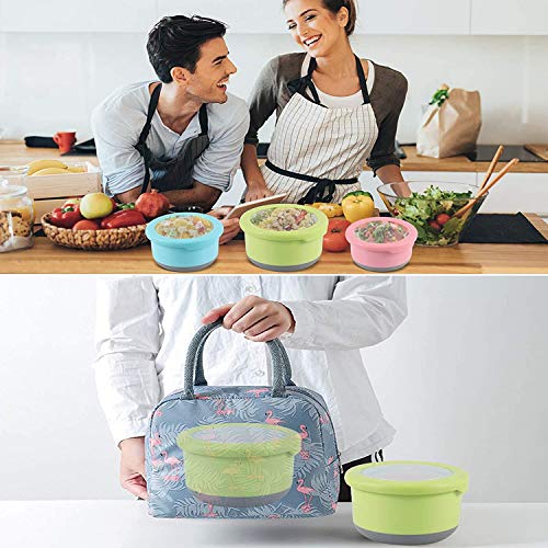 Pedeco 3-In-1 Stackable Stainless Steel & Silicone Food Storage Boxes - Bpa-Free,Non-Slip & Reusable Lunch Containers For Kids & Adults With Colorful Silicone Lids #TOP6