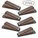 Door Stopper Rubber Stop Floor Wedge Holder Doorstop, Premium Quality Heavy Duty Non Slip Work Great on All Surfaces Doorstopper, Decorative Security Flexible Stops for Home and Office (6 Pack, Brown)