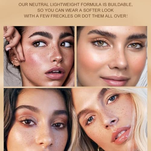 ONarisae 2 Pcs Freckle Pen Face Concealer Point Out Natural Waterproof Longlasting Fake Freckles Light Brown & Natural Coffee — view 6