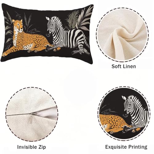 Housse Coussin 40x80 Extérieur Imperméable Motif Végétal - 5