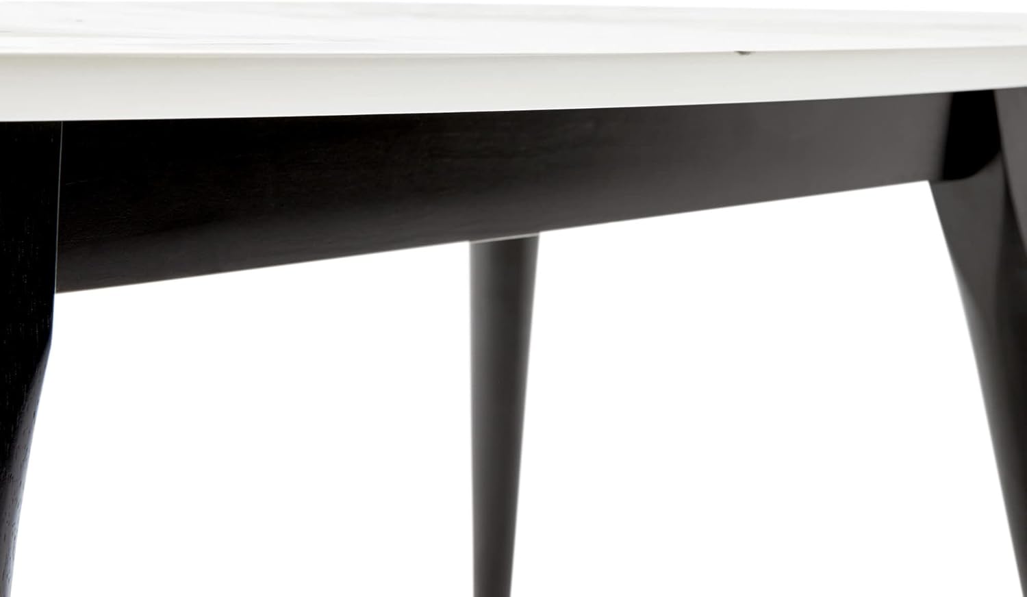 Elle Decor Clemintine Mid-Century Modern Living Room Furniture Collection, Oval Coffee Table, White Marble Print