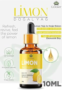 Gommy Limon Yağı%100 Doğal Bitkisel Uçucu Yağ Lemon Oil 10ml