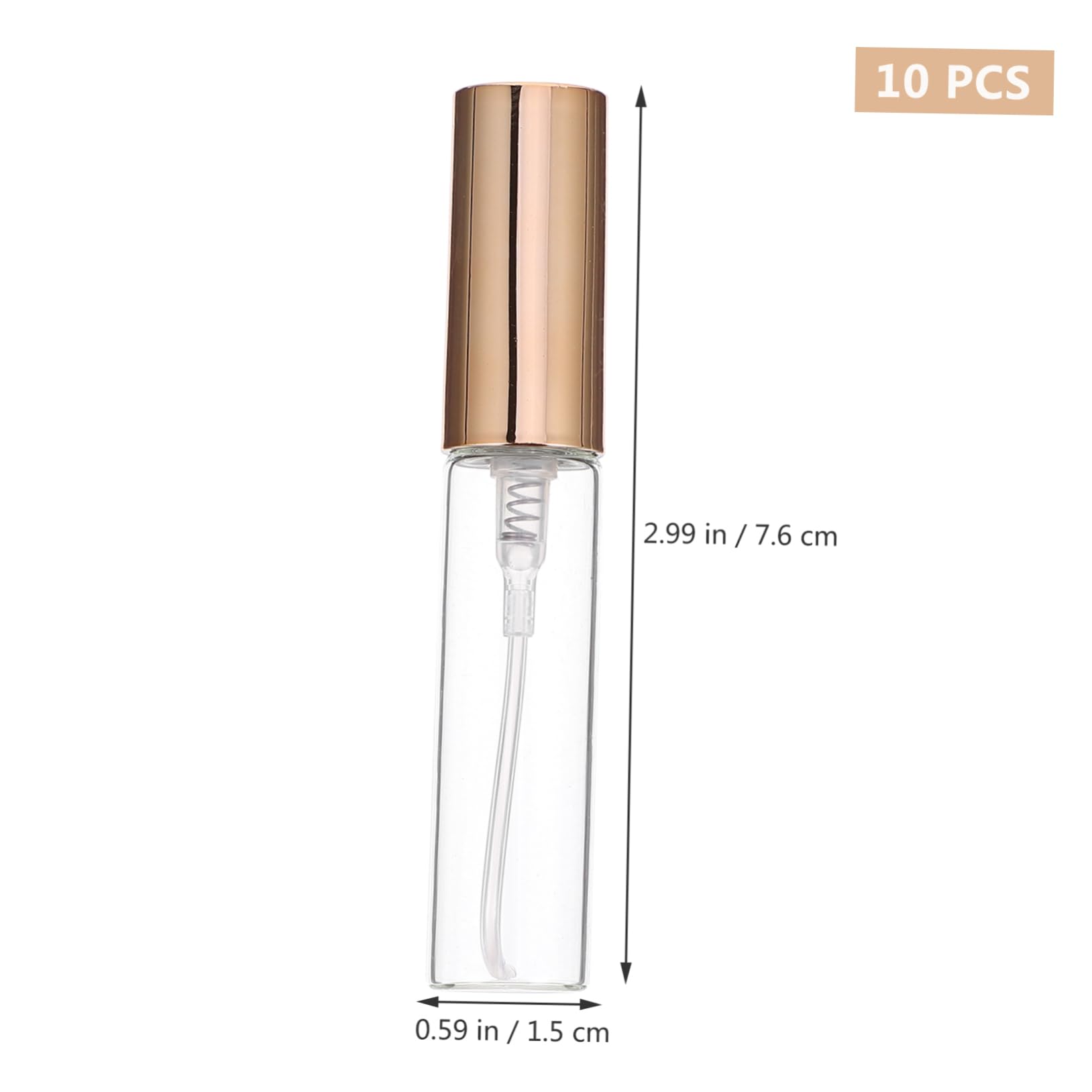 FRCOLOR 50 flaconi spray, riutilizzabili, vuoti, bottiglie di profumo, bottiglie vuote, per campioni di profumo, mini bottiglie di profumo, vuote da viaggio, strumento cosmetico in