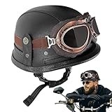 Casque de Style Allemand, Casques de Scooter à dégagement Rapide | Équipement de Protection Demi Visage | Accessoires de sécurité pour Motos et Scooters