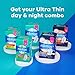 Always Ultra Thin Feminine Pads for Women with WIngs, Size 4, Overnight Absorbency, Unscented, 36 Count