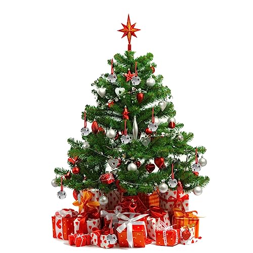 60 Pcs 4cm Jingle Bells for Crafts and 3 Pcs 10m Red Ribbon - Image 4