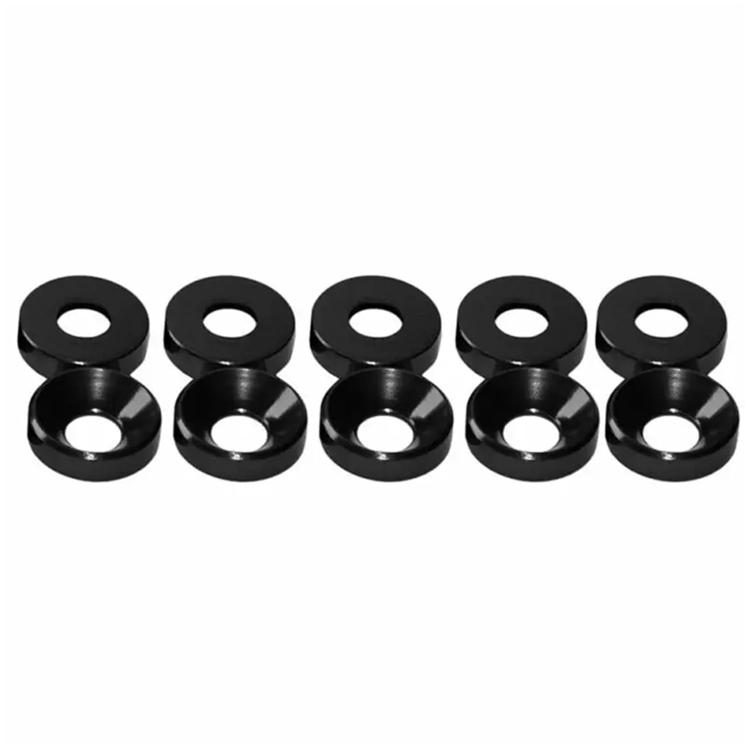 Countersunk Washer 100pcs Aluminum Colourful Anodized Countersunk Head Bolt Washers Gasket(Purple,M5)