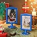 Litpoetic 4 Pack Double Sided Standing Picture Frame 4x6 Plastic Photo Frame Bulk White Picture Display Holder Stand for Table Number, Menu, Wedding, Christmas