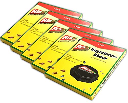 Preisvergleich Produktbild HAC24 20 Stück Ungeziefer Köder Ungezieferköder Schaben Kakerlaken Köderdose Kellerasseln Silberfische Ungezieferbekämpfung
