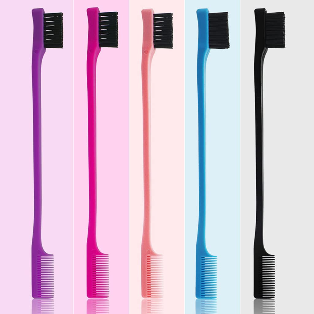 Eyebrow Brush Comb Portable 2 In 1 Eyelash Control Hair Brush