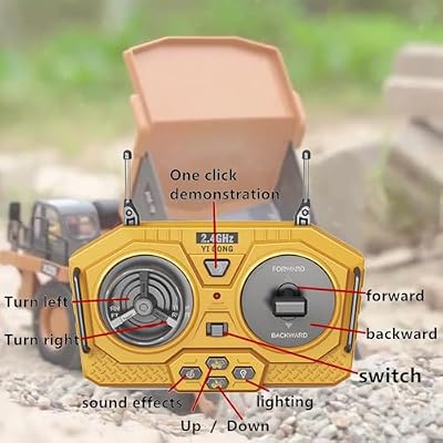 Excavator Set,rc Dump Truck Command The Site Conquer The Dir,2.4Ghz Remote Control Construction Vehicle Set Children's Toys,Alloy Material Simulate True Scale (Truck)