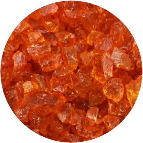 Youghiogheny Fusible Glass Frit Coarse Orange Transparent 4oz Jar - 96 COE (905)