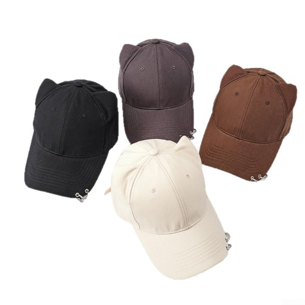 Gorra Algodón Poliéster Orejas Gato para Divertido Unisex Gorra