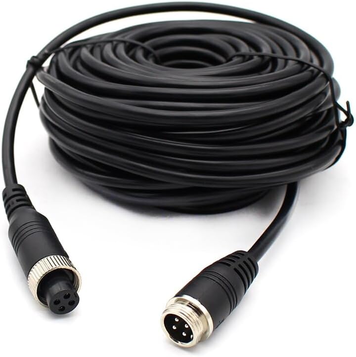1Pc 4-Pin Extension Cable 10M /15M /20M Aviation Extension Video Cable Four Core Video Premium Cable Car Aviation Accessories (Color : 20M)