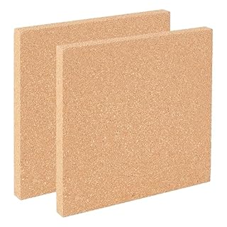 OLYCRAFT 2Pack Square Cork Boards 20x20cm Wood Cork Tiles 15mm Thick Deep Square Bulletin Board Natural Corks Notice Boards Hanging Pin Board for Wall Decoration Party and DIY Crafts Supplies