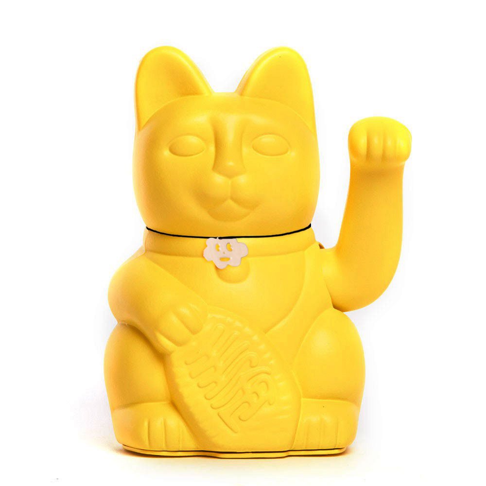 Gato de la Suerte Maneki Neko Lucky Cat con Pata Derecha en Movimiento Figura Decorativa Japonesa Original Pintada a Mano para Casa Negocio Oficina Entrada Regalo Amuleto AGUAMARINA M (10x6x15cm) — view 9